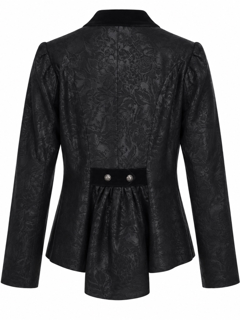 Vintage Scully Since 1906 Black Floral Jacquard Victorian Western Jacket Size 8 - Picture 3 of 4